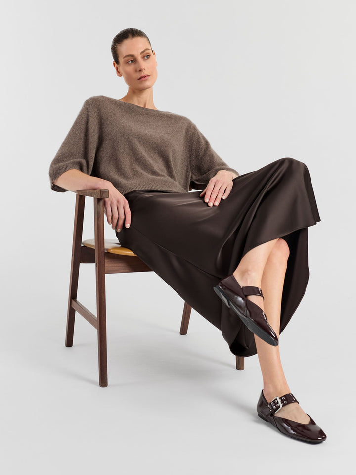 Cashmere top "Vaar" - Dark toast - 100% pure Cashmere - Scandinavian design - Kashmina of Norway