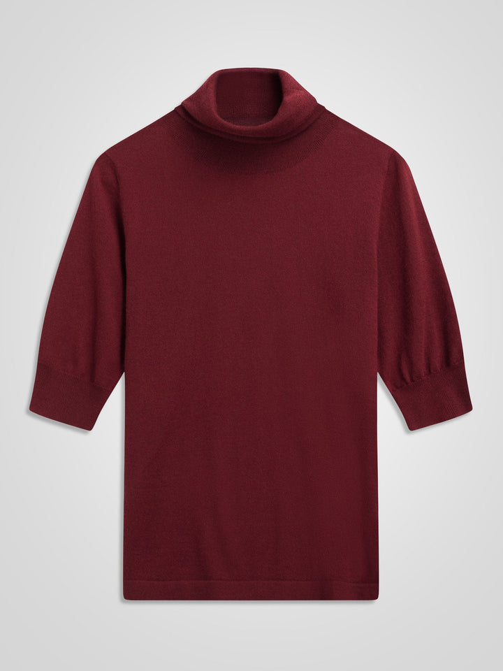 Cashmere sweater "Agnes" - Bordeaux - 100% pure Cashmere - Scandinavian design - Kashmina of Norway