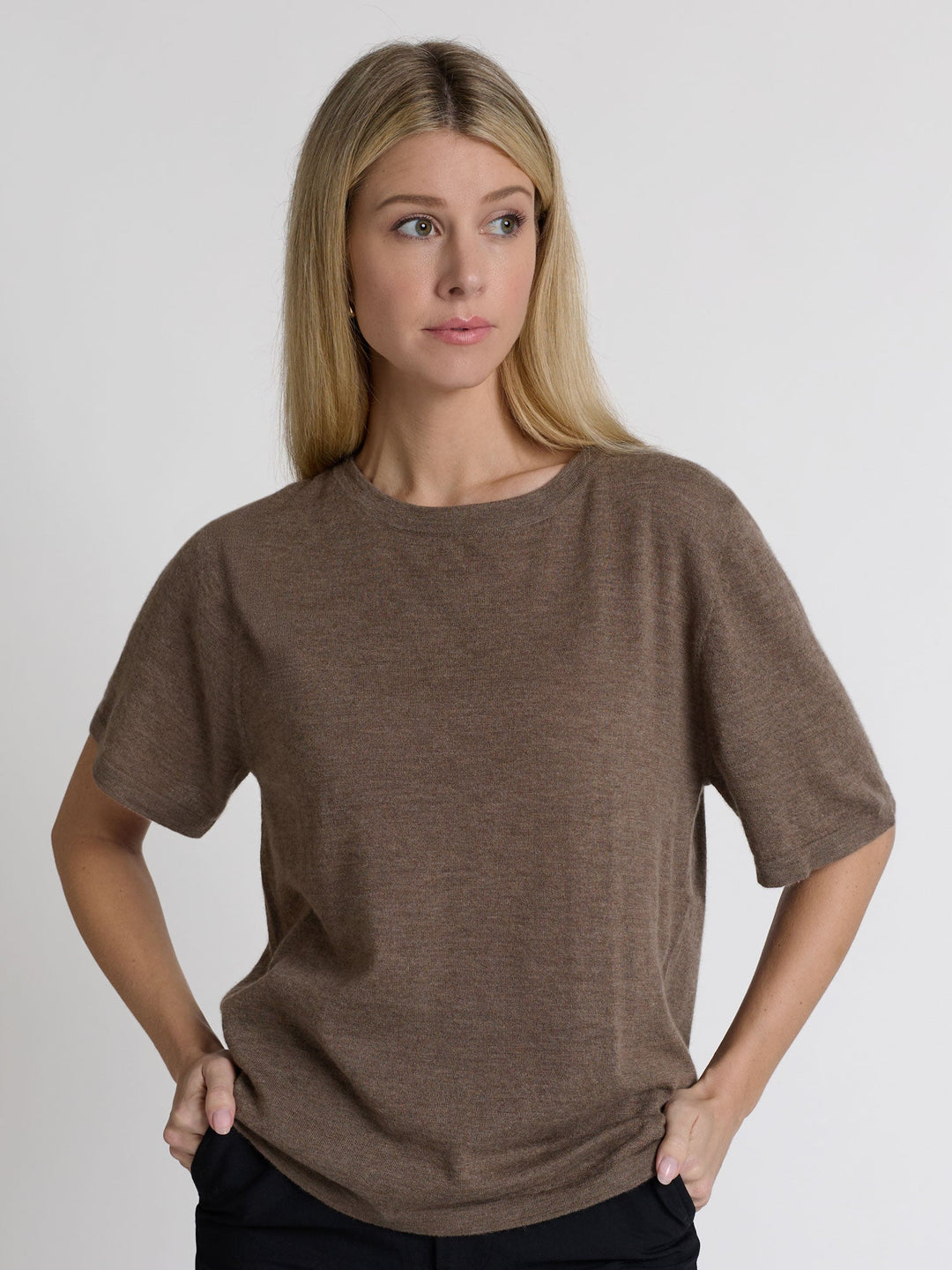 Cashmere top "Airy top" - dark toast - 100% pure Cashmere - Scandinavian design - Kashmina of Norway