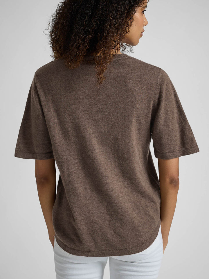Cashmere top "Airy top" - dark toast - 100% pure Cashmere - Scandinavian design - Kashmina of Norway