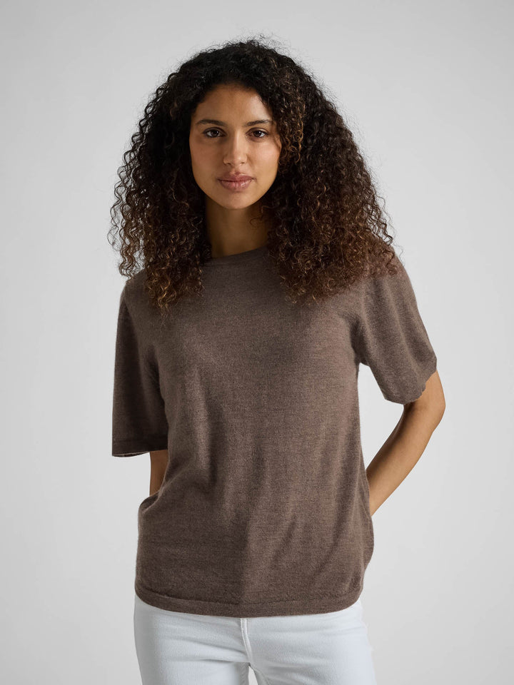 Cashmere top "Airy top" - dark toast - 100% pure Cashmere - Scandinavian design - Kashmina of Norway