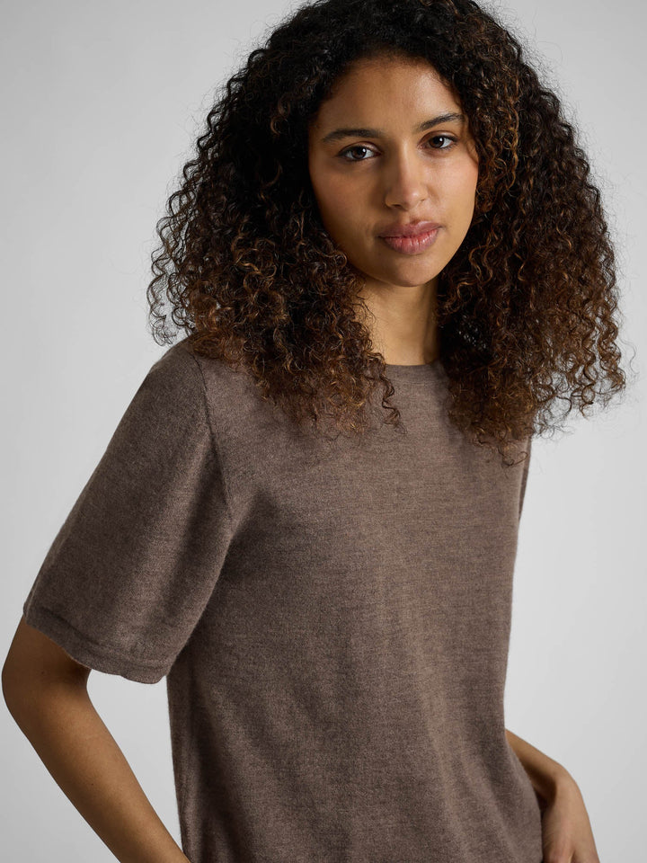Cashmere top "Airy top" - dark toast - 100% pure Cashmere - Scandinavian design - Kashmina of Norway