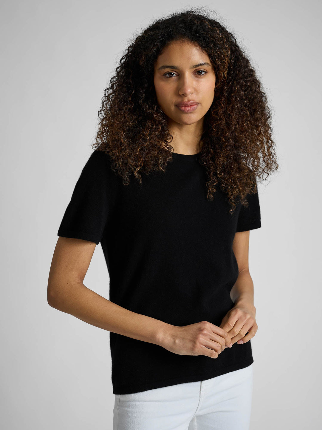 Cashmere T-shirt "Fresh" - black - 100% pure Cashmere - Scandinavian design - Kashmina of Norway