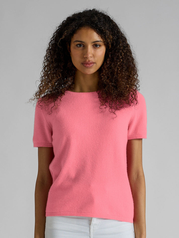 Cashmere T-shirt "Fresh" - Bubblegum pink - 100% pure Cashmere - Scandinavian design - Kashmina