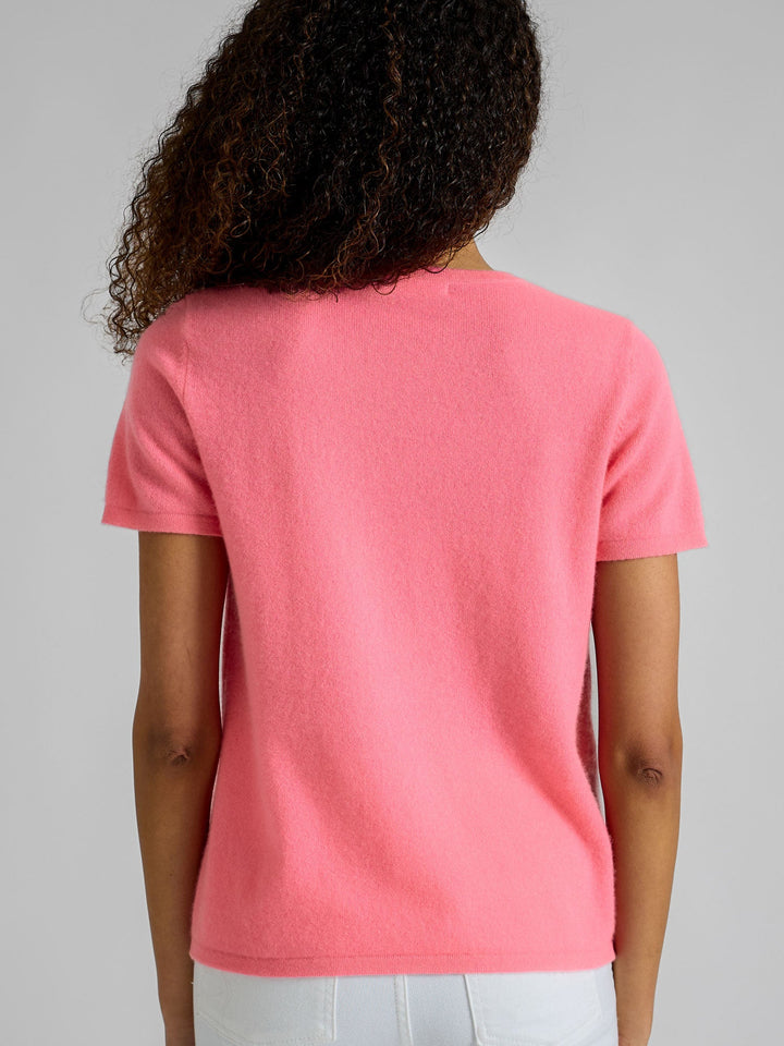 Cashmere T-shirt "Fresh" - Bubblegum pink - 100% pure Cashmere - Scandinavian design - Kashmina