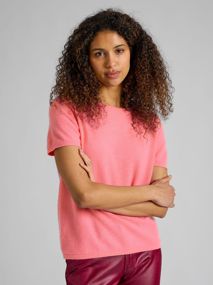 Cashmere T-shirt "Fresh" - Bubblegum pink - 100% pure Cashmere - Scandinavian design - Kashmina