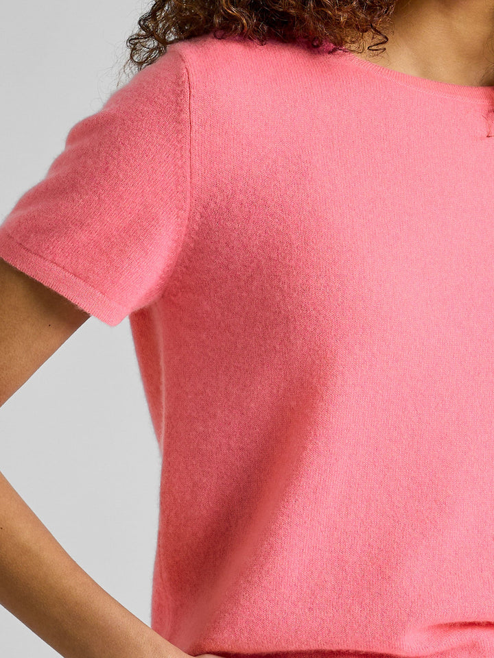 Cashmere T-shirt "Fresh" - Bubblegum pink - 100% pure Cashmere - Scandinavian design - Kashmina