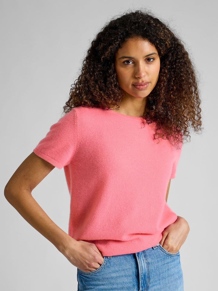 Cashmere T-shirt "Fresh" - Bubblegum pink - 100% pure Cashmere - Scandinavian design - Kashmina