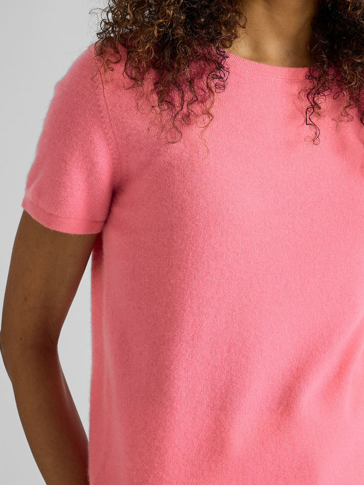 Cashmere T-shirt "Fresh" - Bubblegum pink - 100% pure Cashmere - Scandinavian design - Kashmina
