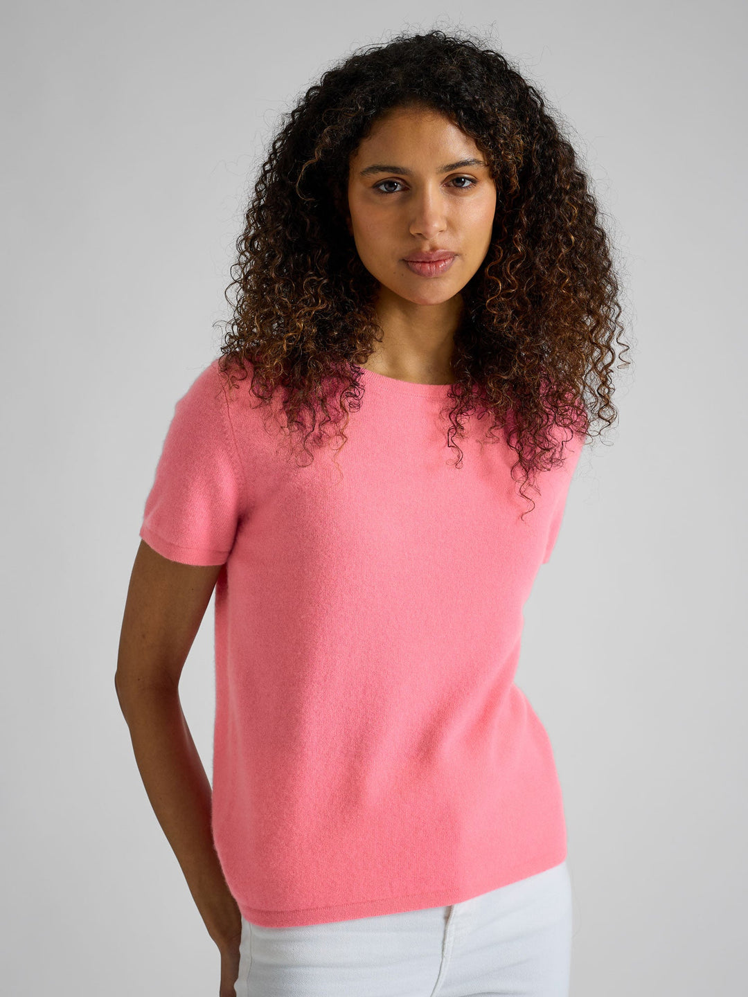 Cashmere T-shirt "Fresh" - Bubblegum pink - 100% pure Cashmere - Scandinavian design - Kashmina