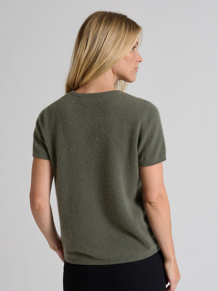 Cashmere t-shirt "Fresh" - Eucalyptus - 100% pure Cashmere - Scandinavian design - Kashmina of Norway
