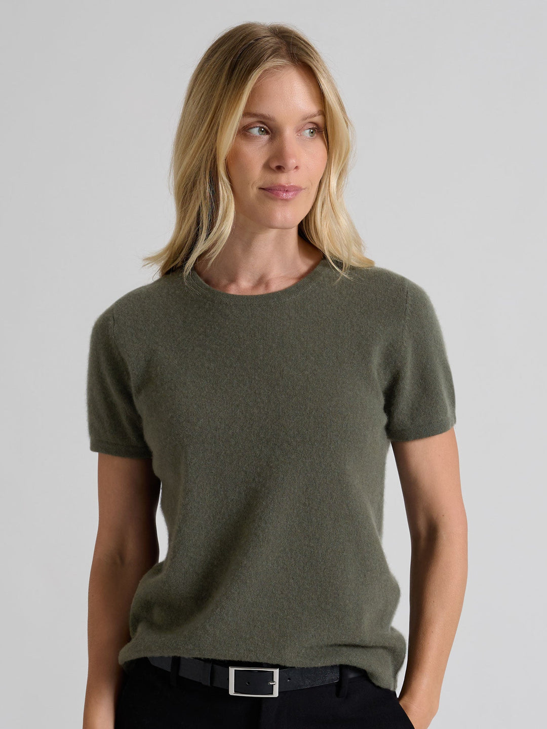 Cashmere t-shirt "Fresh" - Eucalyptus - 100% pure Cashmere - Scandinavian design - Kashmina of Norway