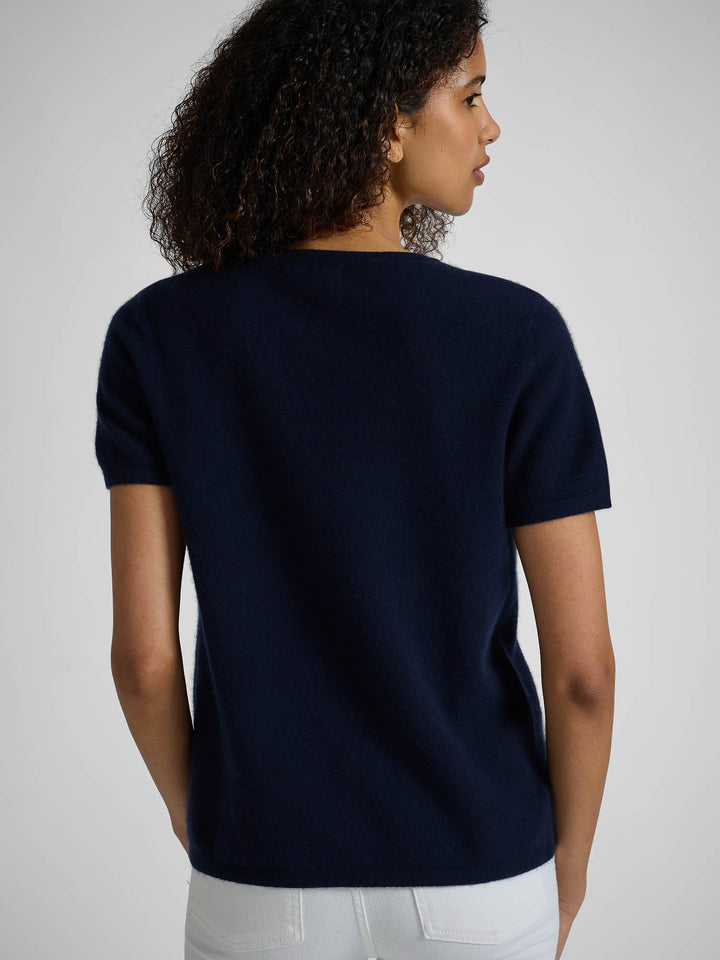 Cashmere T-shirt "Fresh" - Navy - 100% pure Cashmere - Scandinavian design - Kashmina
