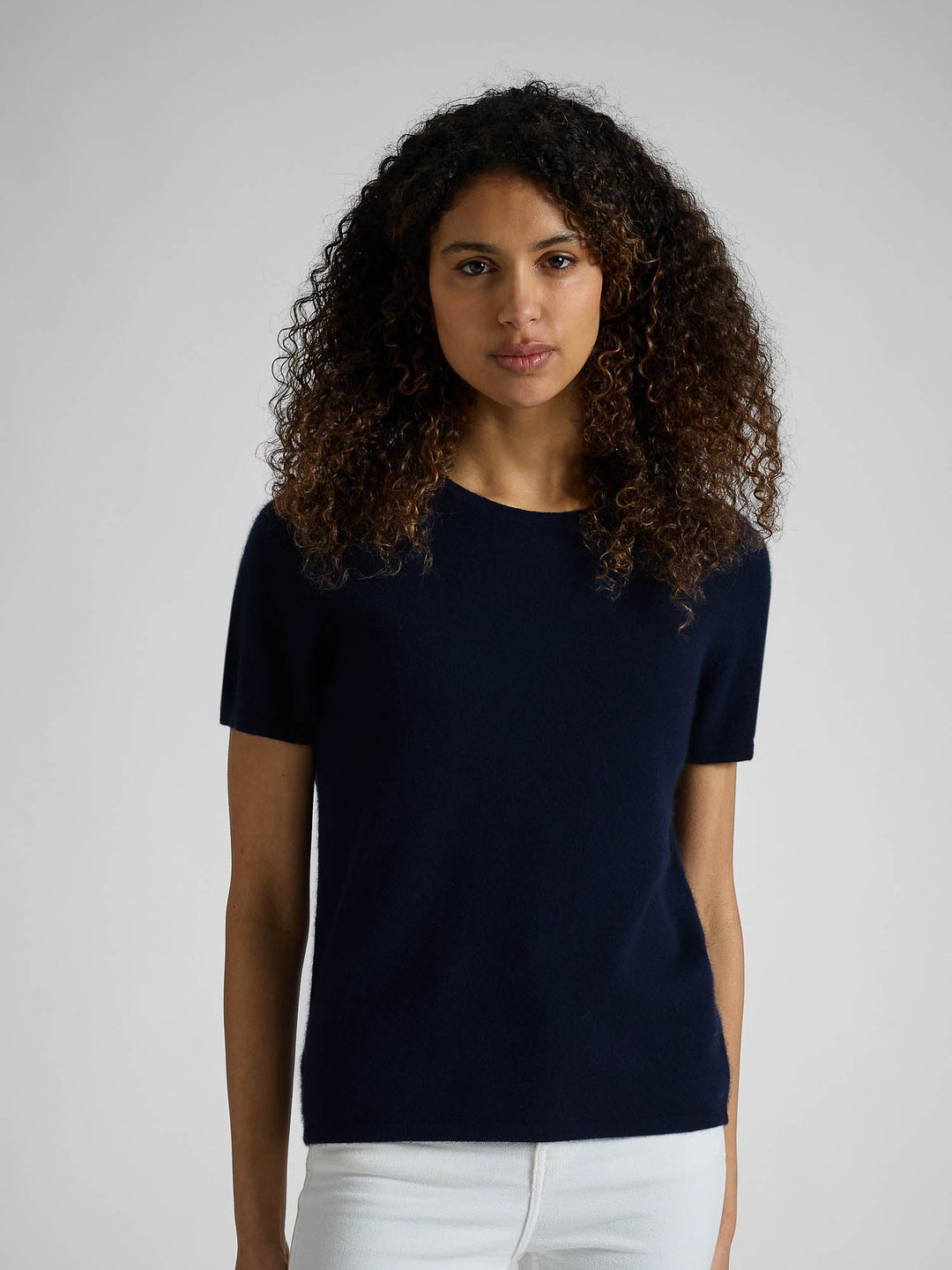Cashmere T-shirt "Fresh" - Navy - 100% pure Cashmere - Scandinavian design - Kashmina