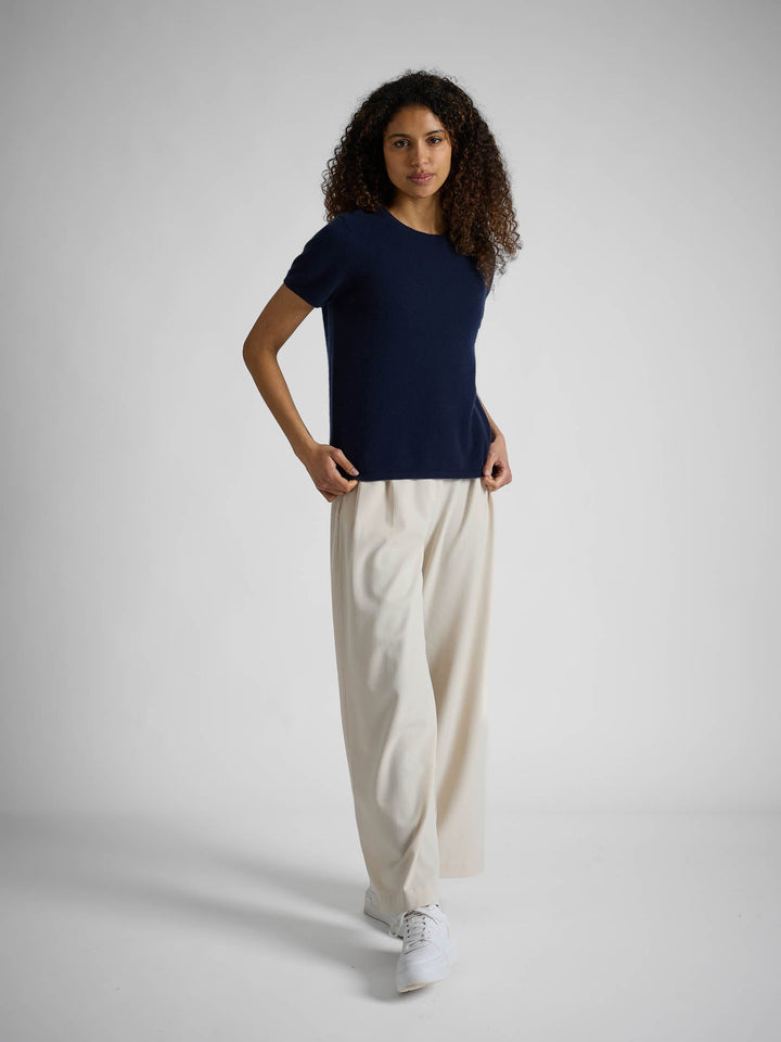 Cashmere T-shirt "Fresh" - Navy - 100% pure Cashmere - Scandinavian design - Kashmina