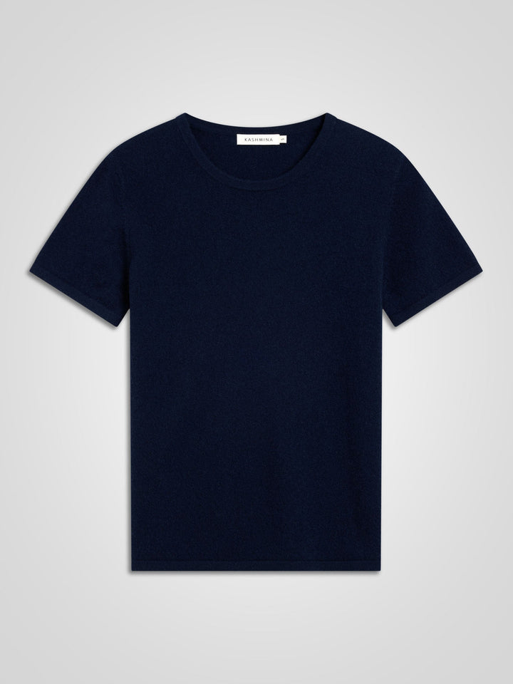 Cashmere T-shirt "Fresh" - Navy - 100% pure Cashmere - Scandinavian design - Kashmina