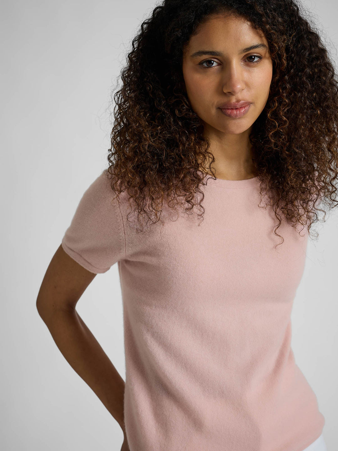 Cashmere T-shirt "Fresh" - rose glow - 100% pure Cashmere - Scandinavian design - Kashmina of Norway