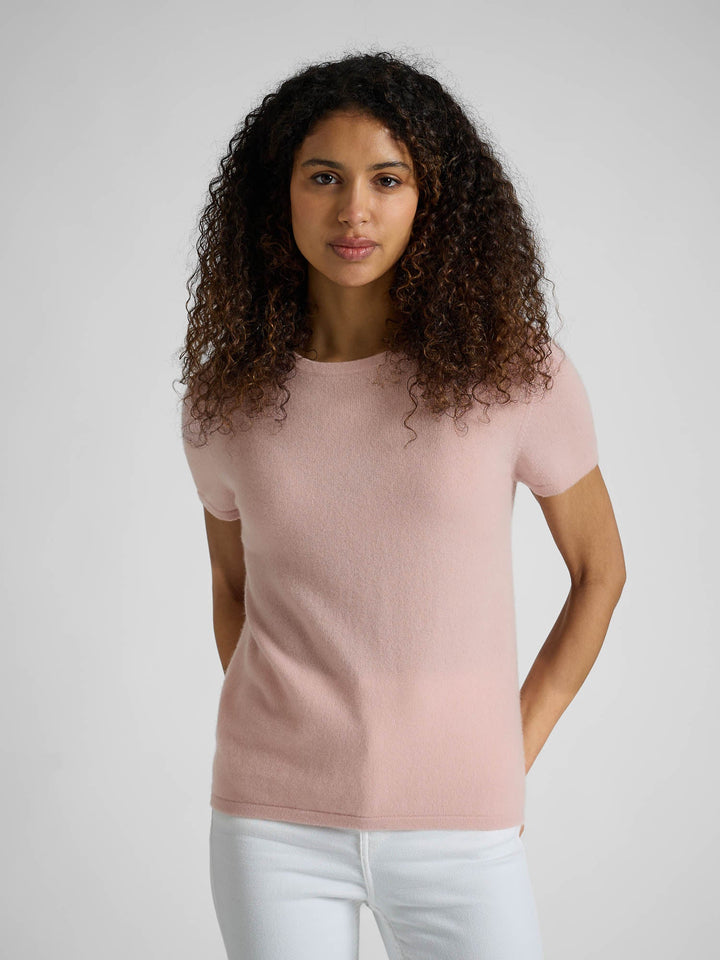 Cashmere T-shirt "Fresh" - rose glow - 100% pure Cashmere - Scandinavian design - Kashmina of Norway