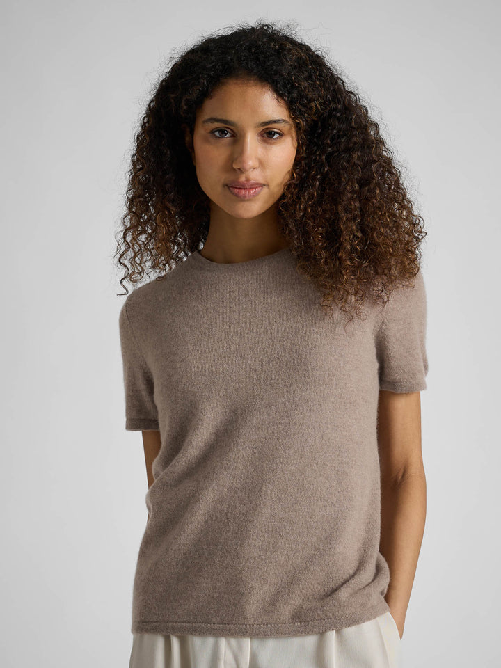 Cashmere T-shirt "Fresh" - toast - 100% pure Cashmere - Scandinavian design - Kashmina of Norway