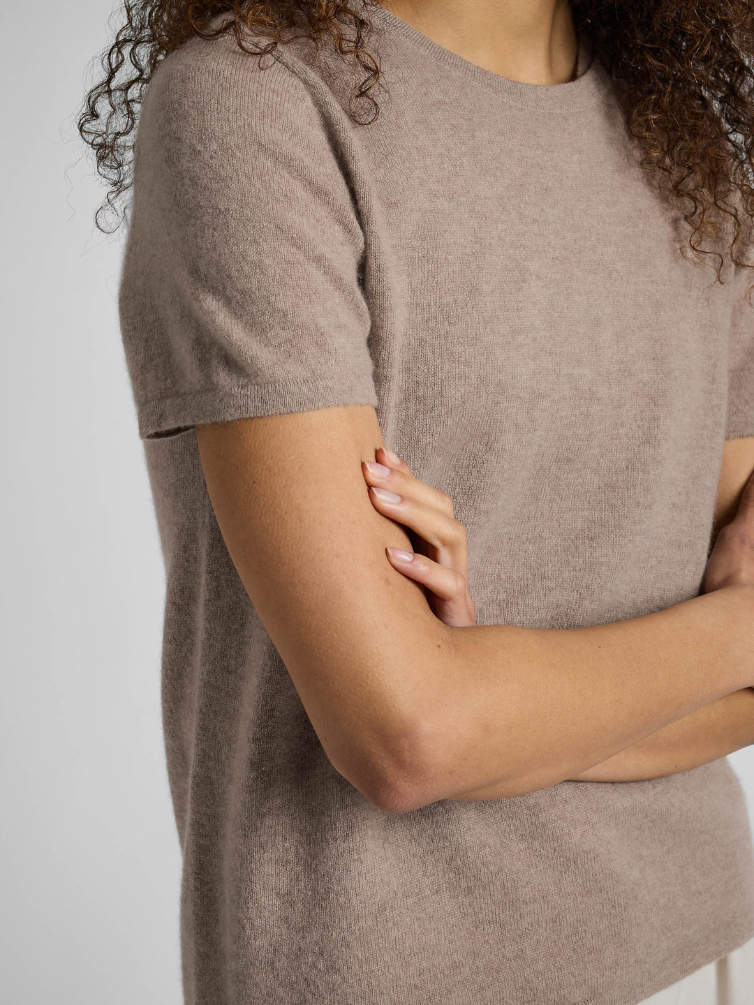 Cashmere T-shirt "Fresh" - toast - 100% pure Cashmere - Scandinavian design - Kashmina of Norway