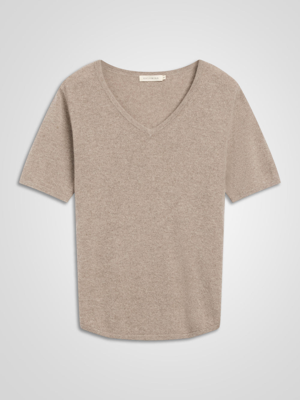 Cashmere T-shirt "Iben" - toast - 100% pure Cashmere - Scandinavian design - Kashmina of Norway