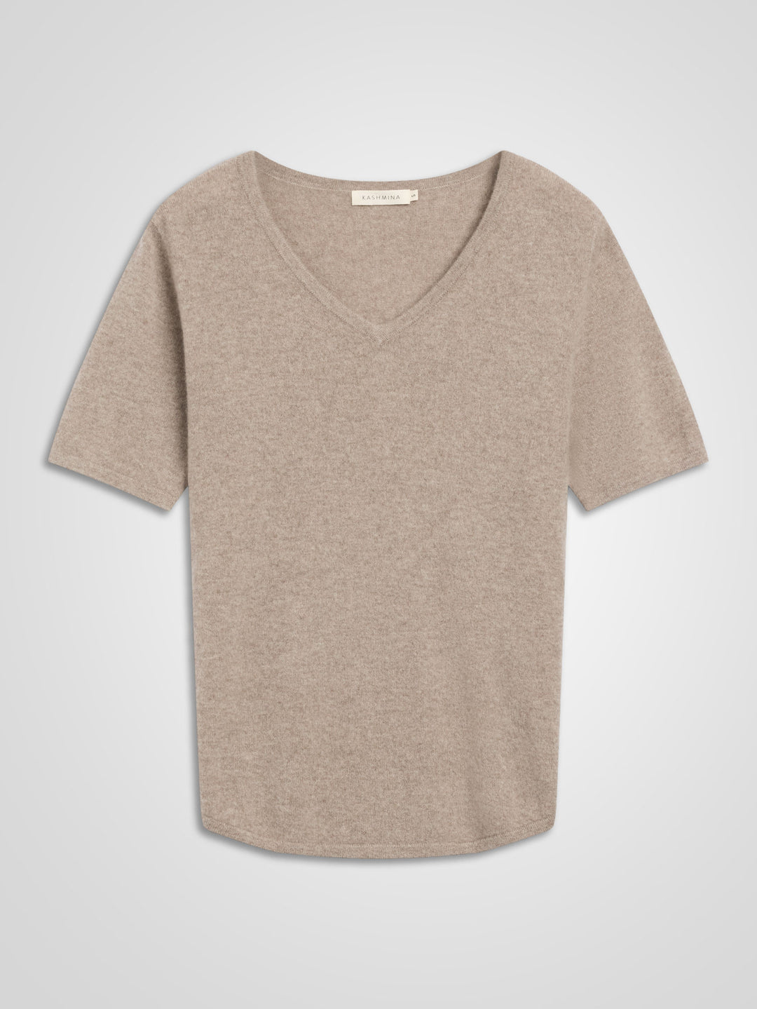 Cashmere T-shirt "Iben" - toast - 100% pure Cashmere - Scandinavian design - Kashmina of Norway