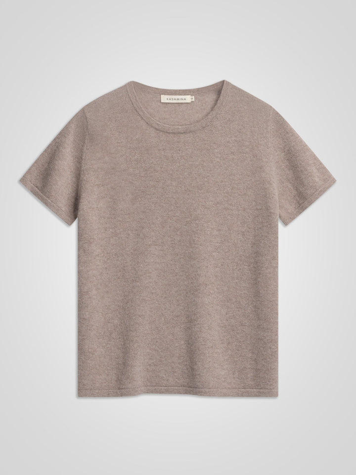 Cashmere T-shirt "Fresh" - toast - 100% pure Cashmere - Scandinavian design - Kashmina of Norway