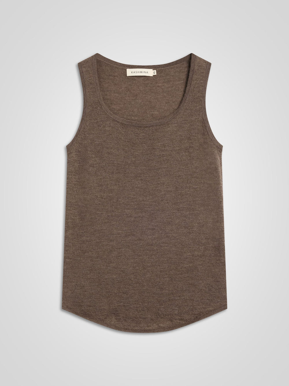 Cashmere top "Skin" - dark toast - 100% pure Cashmere - Scandinavian design - Kashmina of Norway