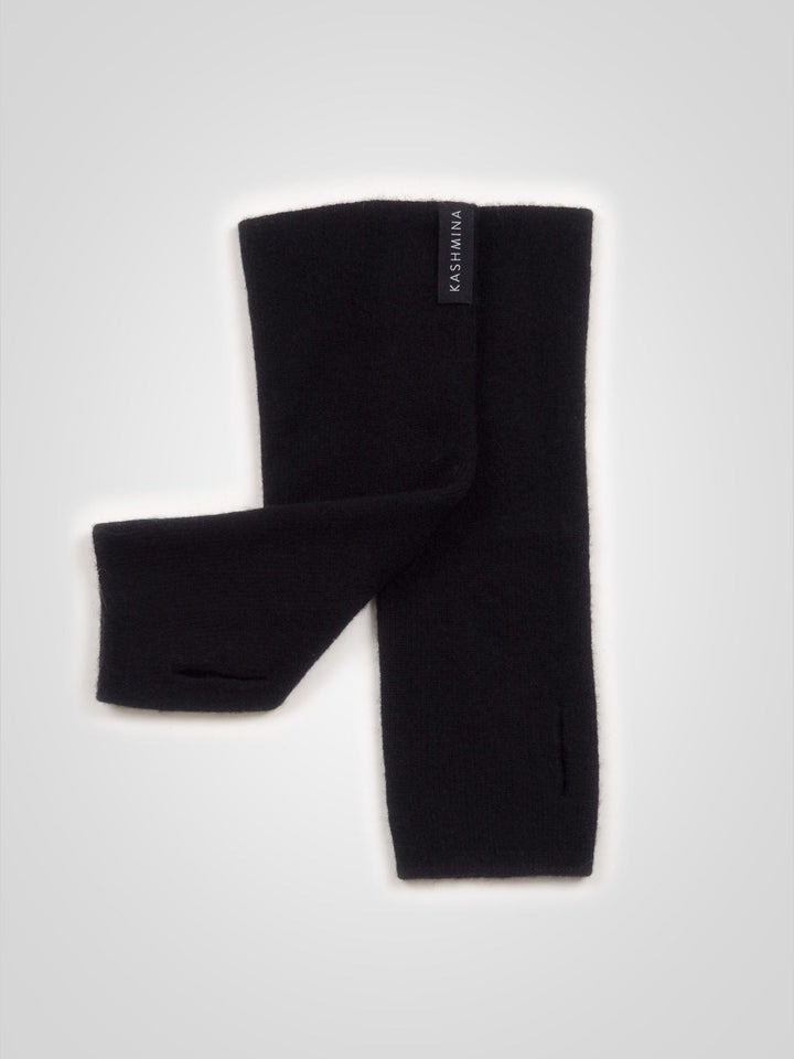 Cashmere wrist warmers "Gulli" - Black - 100% pure Cashmere - Scandinavian design - Kashmina