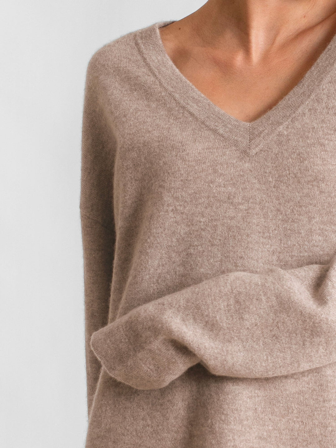 Cashmere sweater "Alva" - toast - 100% pure Cashmere - Scandinavian design - Kashmina of Norway