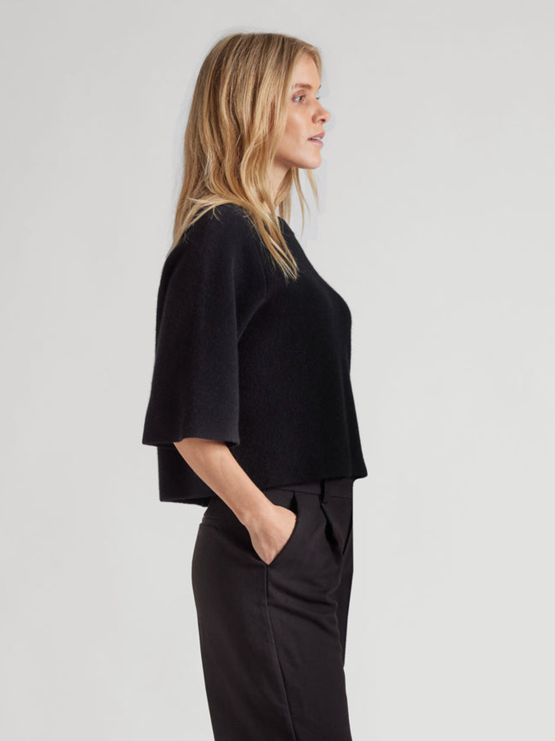 Cashmere sweater "Dina sweater" - black - 100% pure Cashmere - Scandinavian design - Kashmina of Norway