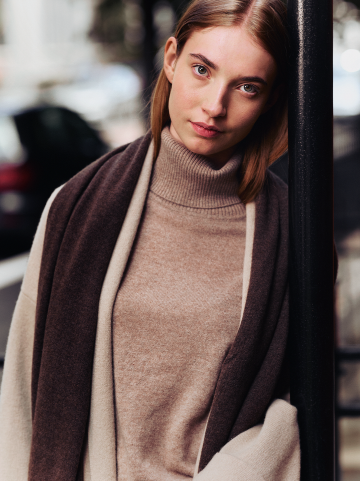 Cashmere sweater "Hedda" - toast - 100% pure Cashmere - Scandinavian design - Kashmina of Norway