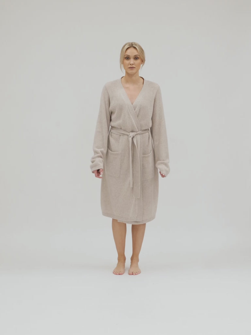 cashmere robe Lux in 100%cashmere by Kashmina