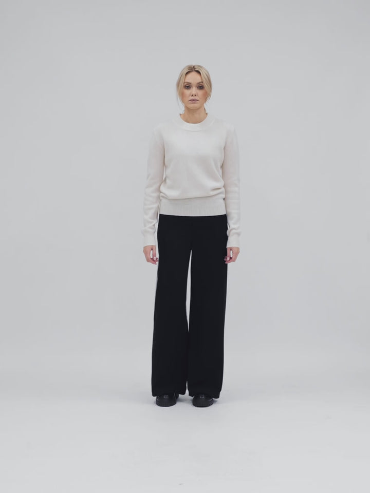 Cashmere sweater Sofia Long white 100% pure cashmere