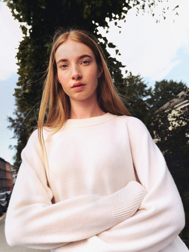 Cashmere sweater "Signy" - white