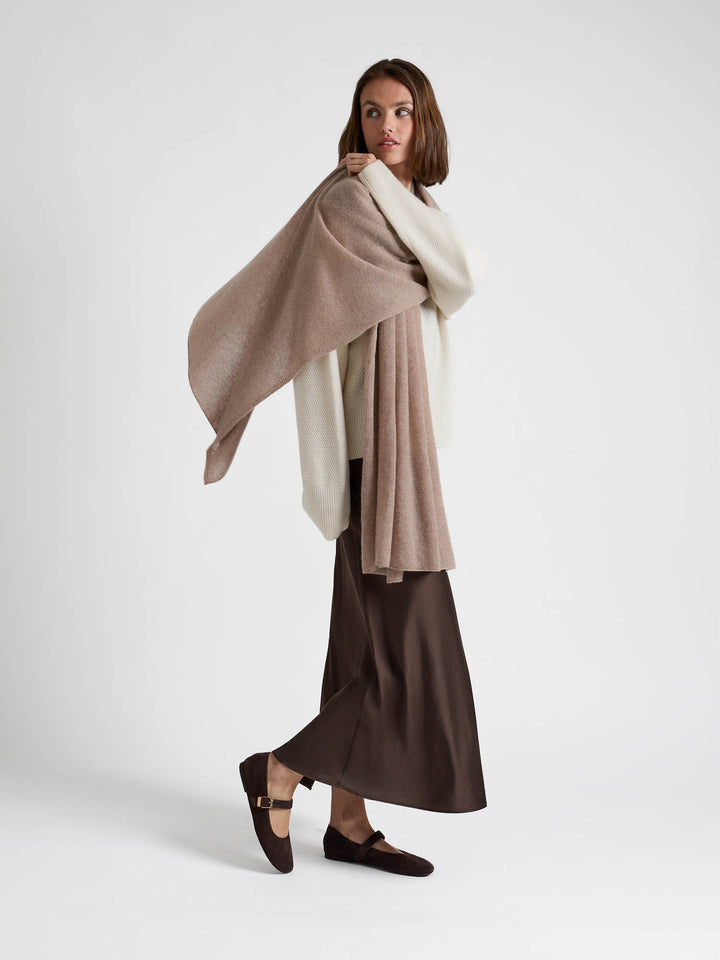 Silk dress "Dahlia" - Chocolate - 100% pure Cashmere - Scandinavian design - Kashmina