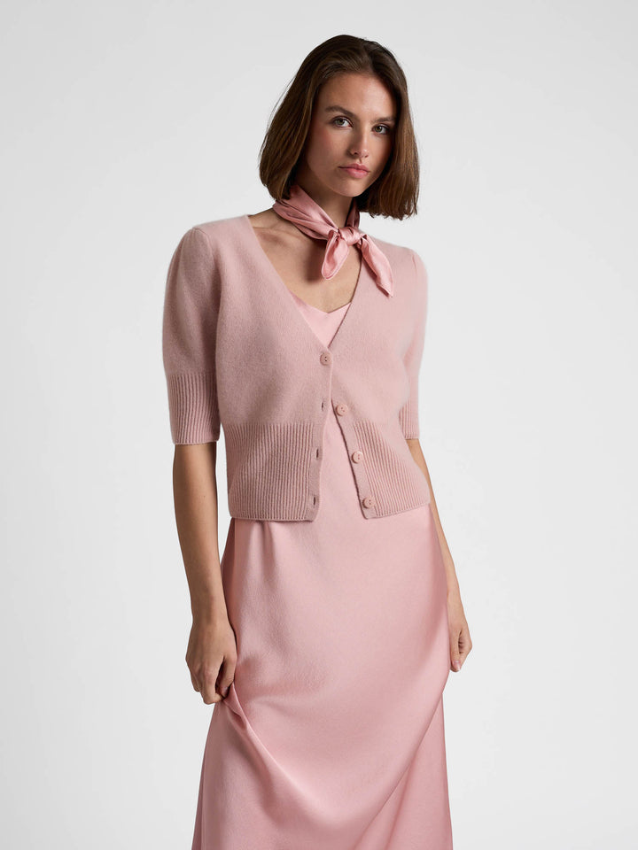 Silk dress "Dahlia" - Dusty rose - 100% pure Cashmere - Scandinavian design - Kashmina