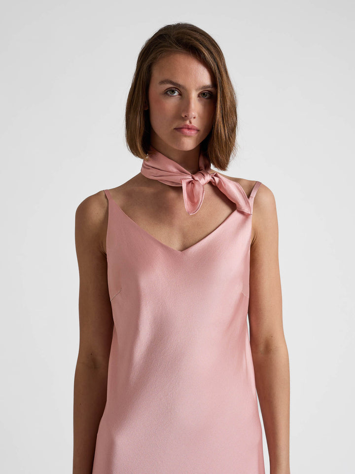 Silk scarf "Anemone" - Dusty rose - 100% pure Cashmere - Scandinavian design - Kashmina