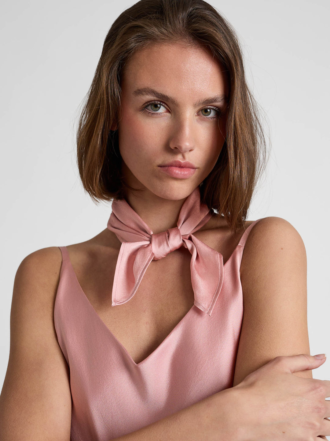 Silk scarf "Anemone" - Dusty rose - 100% pure Cashmere - Scandinavian design - Kashmina