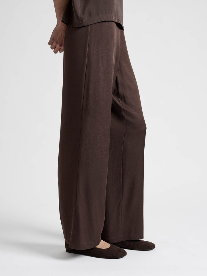 Silk pants "Petunia" - Chocolate - 100% pure Cashmere - Scandinavian design - Kashmina