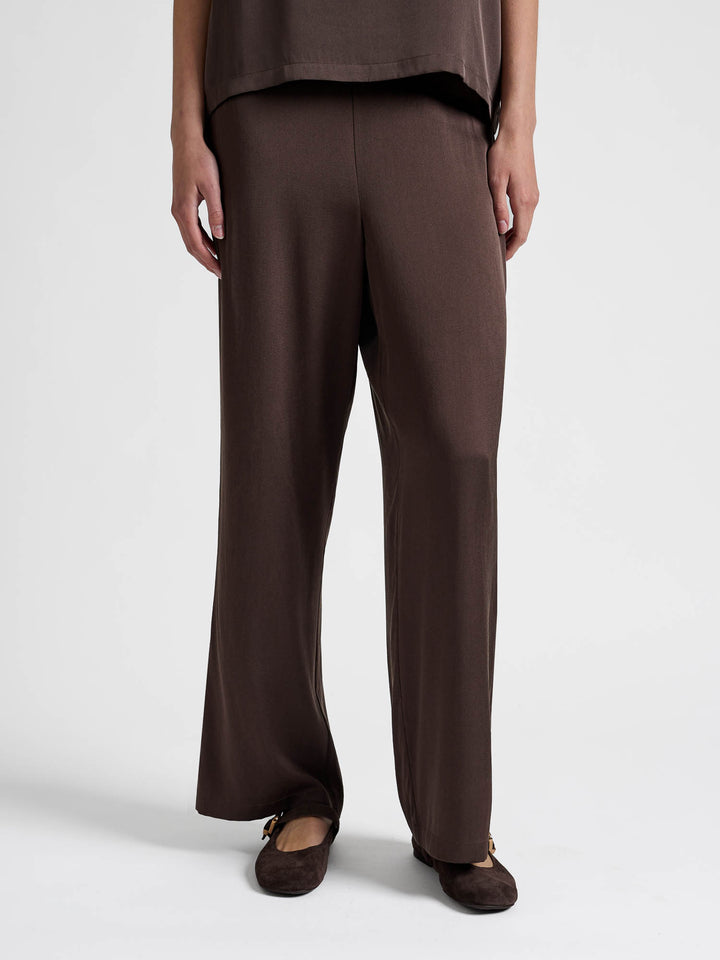 Silk pants "Petunia" - Chocolate - 100% pure Cashmere - Scandinavian design - Kashmina
