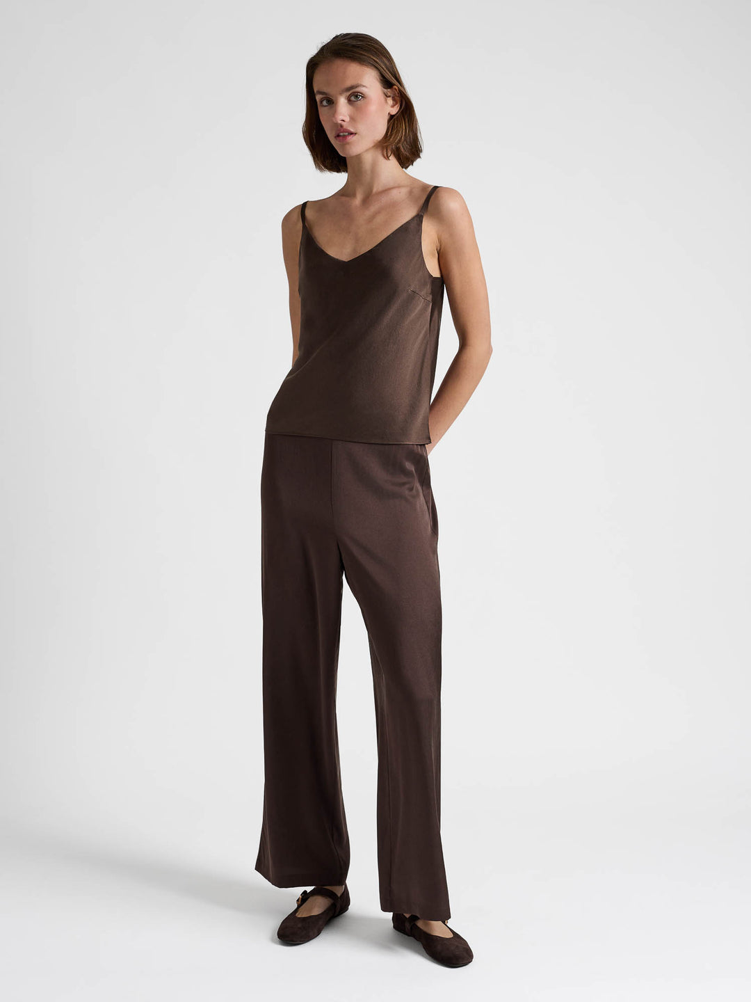 Silk pants "Petunia" - Chocolate - 100% pure Cashmere - Scandinavian design - Kashmina