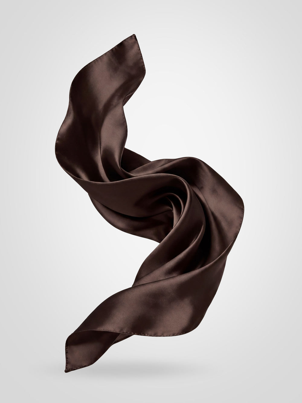 Silk scarf "Anemone" - Chocolate - 100% pure Cashmere - Scandinavian design - Kashmina