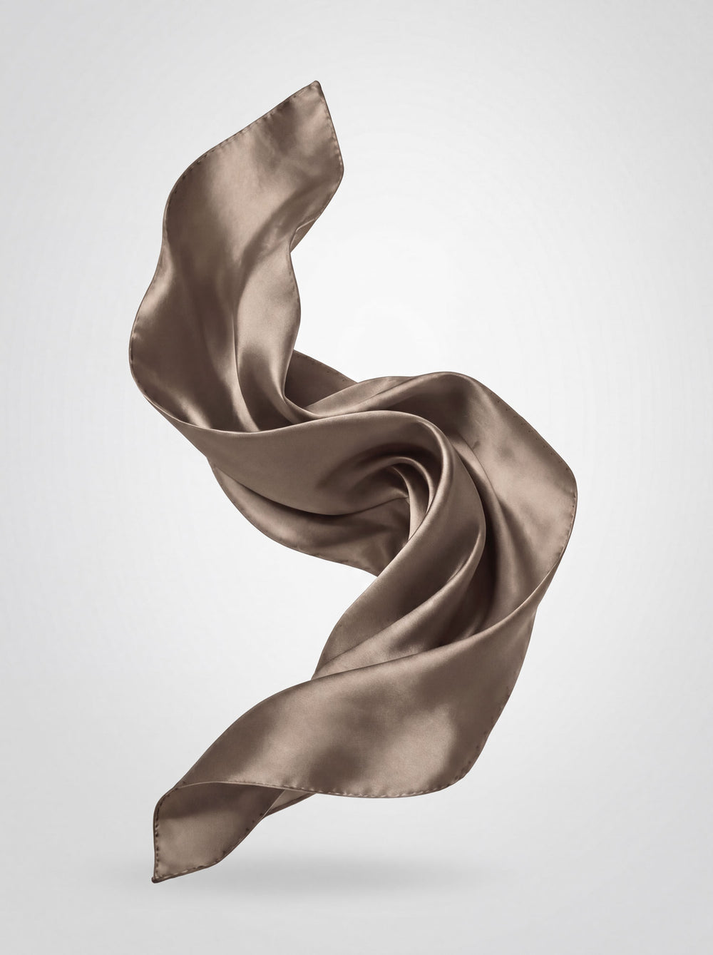 Silk scarf "Anemone" - Taupe - 100% pure Cashmere - Scandinavian design - Kashmina