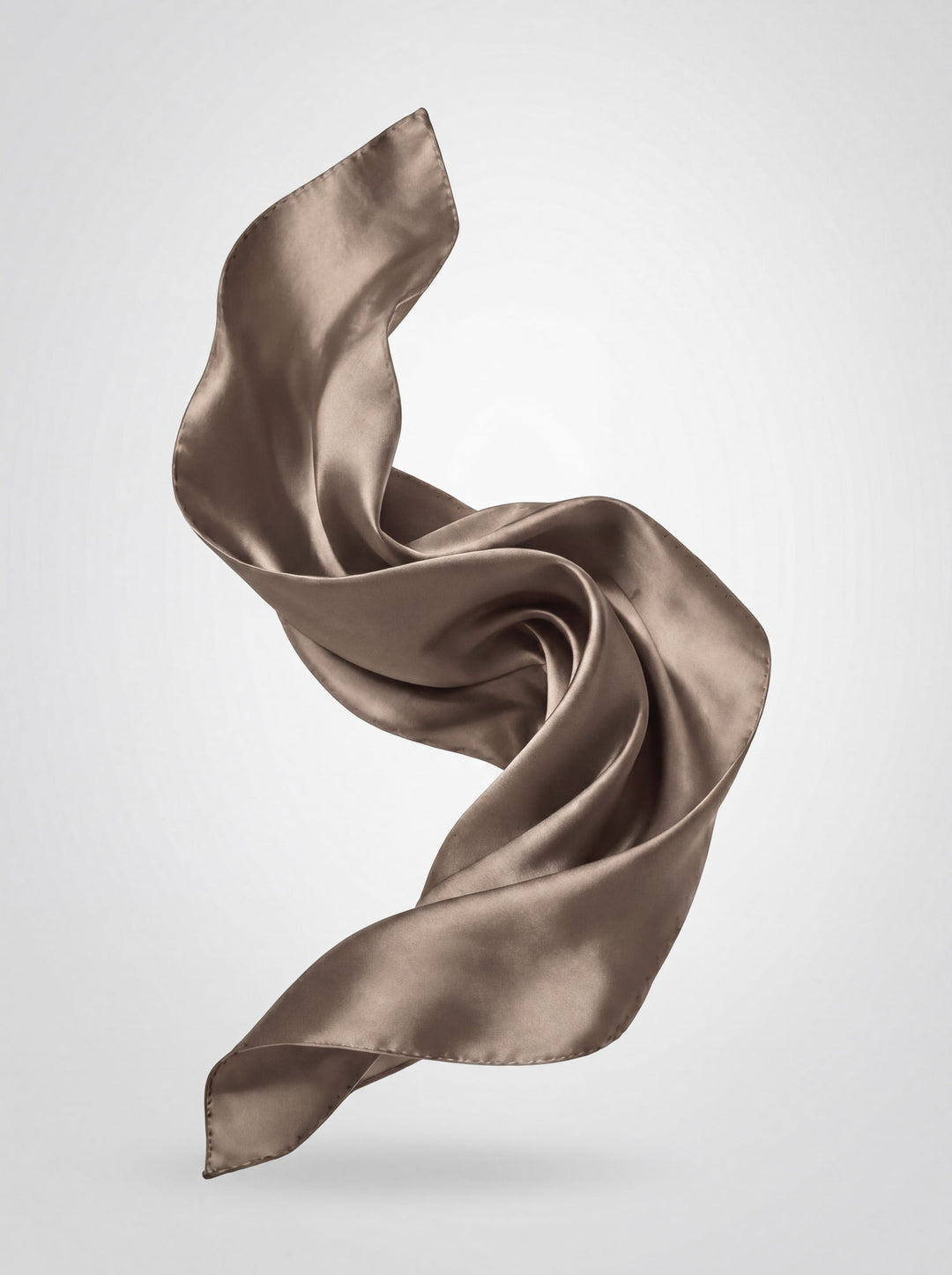 Silk scarf "Anemone" - Taupe - 100% pure Cashmere - Scandinavian design - Kashmina