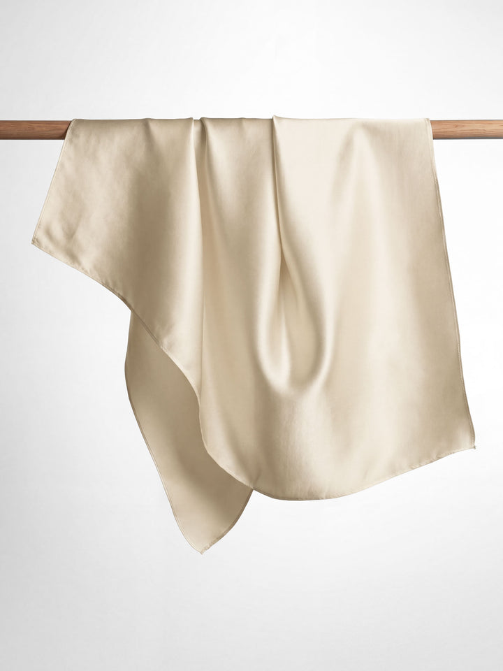 Silk scarf "Anemone" - Vanilla - 100% pure Cashmere - Scandinavian design - Kashmina