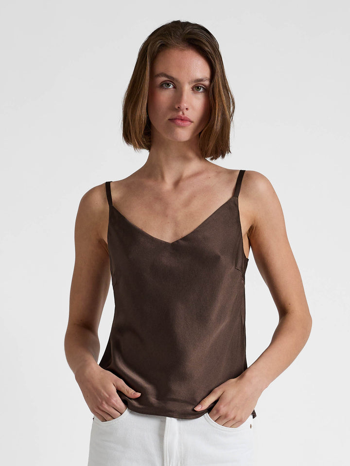 Silk top "Lillium" - Chocolate - 100% pure Cashmere - Scandinavian design - Kashmina