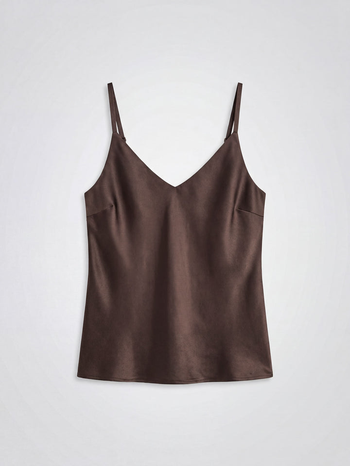 Silk top "Lillium" - Chocolate - 100% pure Cashmere - Scandinavian design - Kashmina