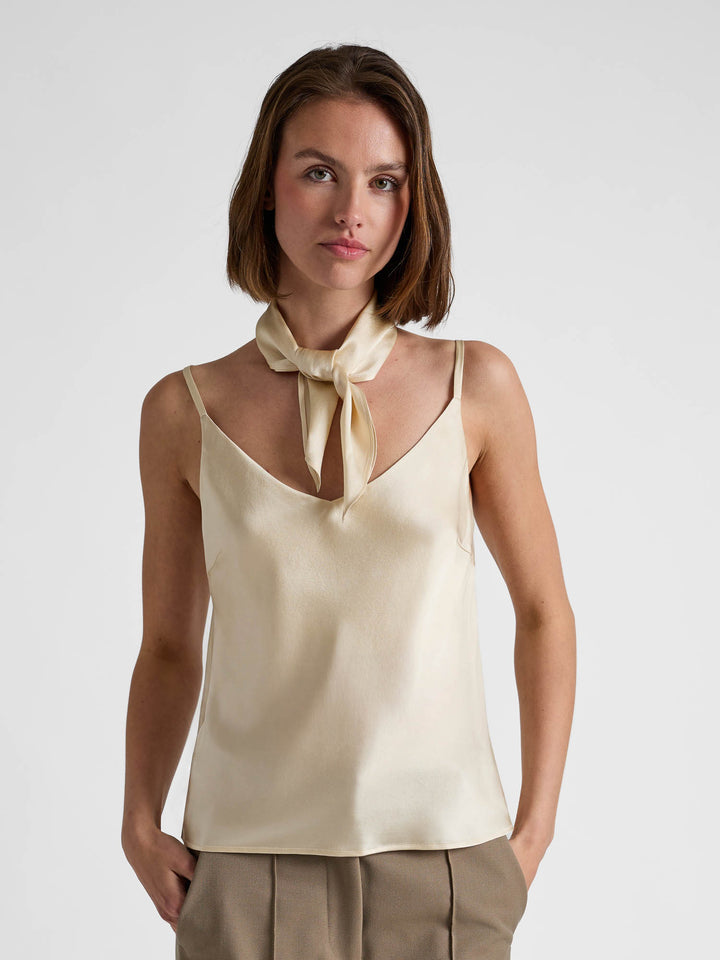 Silk top "Lillium" - Vanilla - 100% pure Cashmere - Scandinavian design - Kashmina