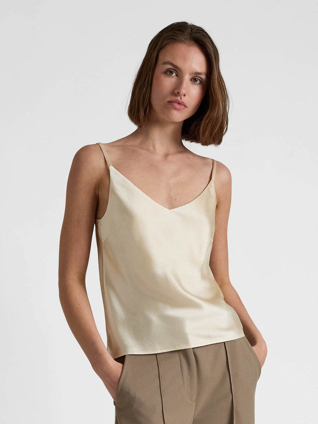 Silk top "Lillium" - Vanilla - 100% pure Cashmere - Scandinavian design - Kashmina